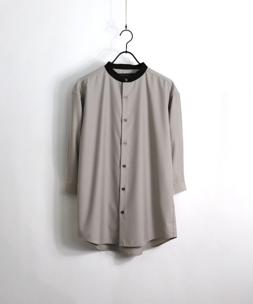 Confirm（コンファーム）の「Confirm / コンファーム TR7分丈クレリックバンドカラーシャツ（シャツ/ブラウス・メンズ・ブラック/ベージュ/ブルー/ベージュ系その他・M/L）」の3枚目の写真