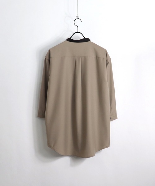 Confirm（コンファーム）の「Confirm / コンファーム TR7分丈クレリックバンドカラーシャツ（シャツ/ブラウス・メンズ・ブラック/ベージュ/ブルー/ベージュ系その他・M/L）」の12枚目の写真