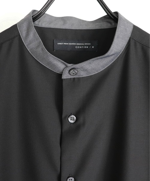 Confirm（コンファーム）の「Confirm / コンファーム TR7分丈クレリックバンドカラーシャツ（シャツ/ブラウス・メンズ・ブラック/ベージュ/ブルー/ベージュ系その他・M/L）」の20枚目の写真