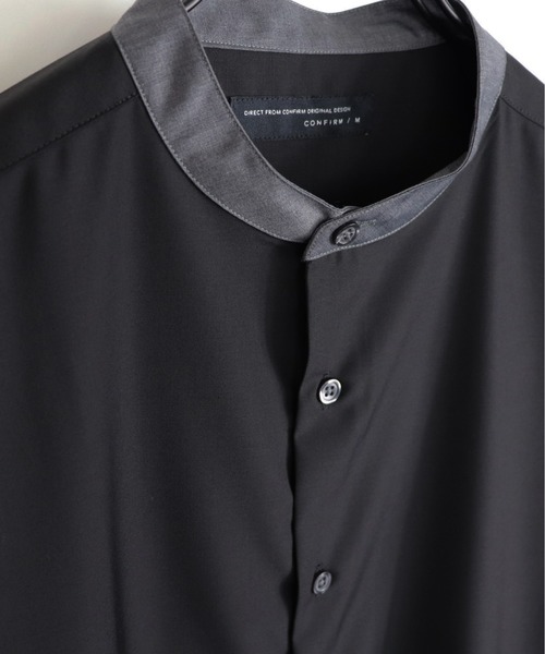 Confirm（コンファーム）の「Confirm / コンファーム TR7分丈クレリックバンドカラーシャツ（シャツ/ブラウス・メンズ・ブラック/ベージュ/ブルー/ベージュ系その他・M/L）」の5枚目の写真