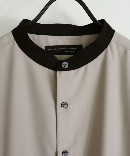 Confirm（コンファーム）の「Confirm / コンファーム TR7分丈クレリックバンドカラーシャツ（シャツ/ブラウス・メンズ・ブラック/ベージュ/ブルー/ベージュ系その他・M/L）」の13枚目の写真