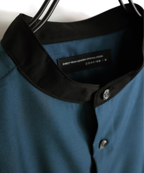 Confirm（コンファーム）の「Confirm / コンファーム TR7分丈クレリックバンドカラーシャツ（シャツ/ブラウス・メンズ・ブラック/ベージュ/ブルー/ベージュ系その他・M/L）」の17枚目の写真