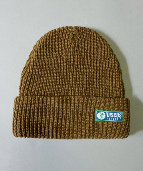 DISCUS（ディスカス）の「【DISCUS】ワンポイント ニットキャップ（ニットキャップ/ビーニー・メンズ・ネイビー/ベージュ/パープル/レッド/ロイヤルブルー/オリーブドラブ/ブラック/オフホワイト/ワイン/オレンジ/ブラウン・FREE）」の5枚目の写真