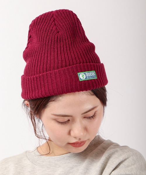 DISCUS（ディスカス）の「【DISCUS】ワンポイント ニットキャップ（ニットキャップ/ビーニー・メンズ・ネイビー/ベージュ/パープル/レッド/ロイヤルブルー/オリーブドラブ/ブラック/オフホワイト/ワイン/オレンジ/ブラウン・FREE）」の10枚目の写真