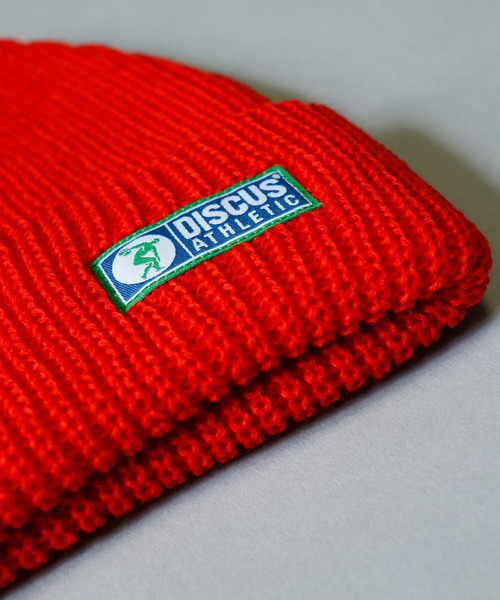 DISCUS（ディスカス）の「【DISCUS】ワンポイント ニットキャップ（ニットキャップ/ビーニー・メンズ・ネイビー/ベージュ/パープル/レッド/ロイヤルブルー/オリーブドラブ/ブラック/オフホワイト/ワイン/オレンジ/ブラウン・FREE）」の12枚目の写真