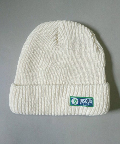 DISCUS（ディスカス）の「【DISCUS】ワンポイント ニットキャップ（ニットキャップ/ビーニー・メンズ・ネイビー/ベージュ/パープル/レッド/ロイヤルブルー/オリーブドラブ/ブラック/オフホワイト/ワイン/オレンジ/ブラウン・FREE）」の13枚目の写真