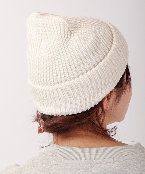 DISCUS（ディスカス）の「【DISCUS】ワンポイント ニットキャップ（ニットキャップ/ビーニー・メンズ・ネイビー/ベージュ/パープル/レッド/ロイヤルブルー/オリーブドラブ/ブラック/オフホワイト/ワイン/オレンジ/ブラウン・FREE）」の16枚目の写真