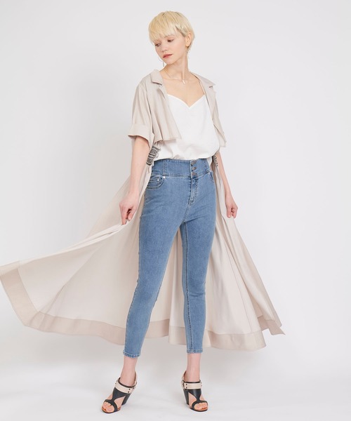 KOH.style（コースタイル）の「ストレッチスキニ―パンツ（デニムパンツ・レディース・グレー/ブラック/ブルー・LARGE/MEDIUM）」の14枚目の写真