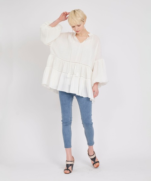 KOH.style（コースタイル）の「ストレッチスキニ―パンツ（デニムパンツ・レディース・グレー/ブラック/ブルー・LARGE/MEDIUM）」の9枚目の写真