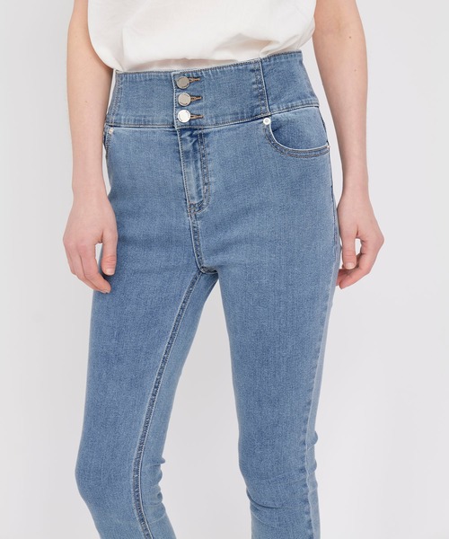 KOH.style（コースタイル）の「ストレッチスキニ―パンツ（デニムパンツ・レディース・グレー/ブラック/ブルー・LARGE/MEDIUM）」の18枚目の写真