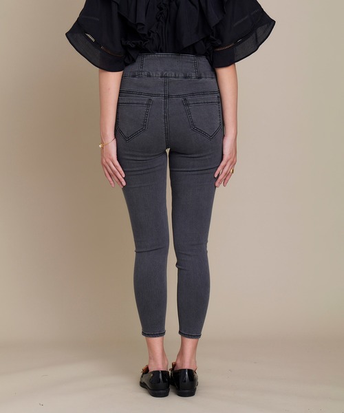 KOH.style（コースタイル）の「ストレッチスキニ―パンツ（デニムパンツ・レディース・グレー/ブラック/ブルー・LARGE/MEDIUM）」の16枚目の写真