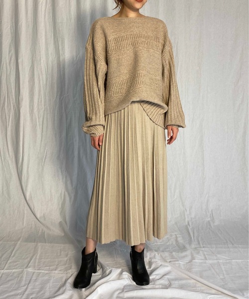 PICCIN（ピッチン）の「【WEB限定】ケーブルニットセーター（ニット/セーター・レディース・アイボリー/モカ・M）」の19枚目の写真