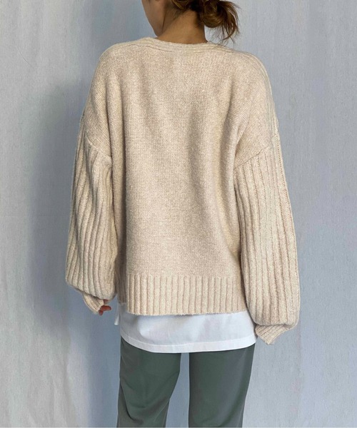 PICCIN（ピッチン）の「【WEB限定】ケーブルニットセーター（ニット/セーター・レディース・アイボリー/モカ・M）」の13枚目の写真