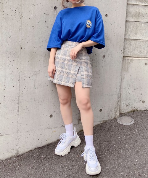 DING(ディング)の「DING/CROP Tシャツ(Tシャツ/カットソー・レディース・ホワイト/ブルー/スミクロ・FREE)」の16枚目の写真