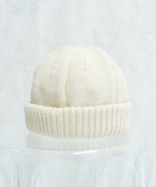 crepuscule（クレプスキュール）の「crepuscule knit cap（ニットキャップ/ビーニー・メンズ・ホワイト/ブラック/グレー/ライトグレー/ネイビー/ダークブラウン/ベージュ/グリーン/ブルー/チャコールグレー・FREE）」の2枚目の写真