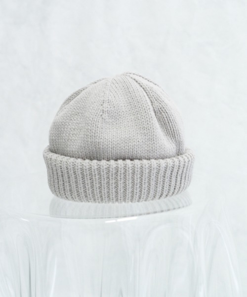 crepuscule（クレプスキュール）の「crepuscule knit cap（ニットキャップ/ビーニー・メンズ・ホワイト/ブラック/グレー/ライトグレー/ネイビー/ダークブラウン/ベージュ/グリーン/ブルー/チャコールグレー・FREE）」の4枚目の写真