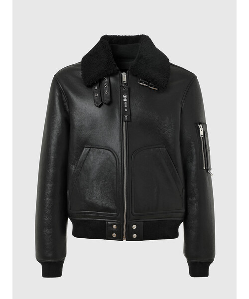 DIESEL（ディーゼル）の「メンズ レザージャケット テープディティール 