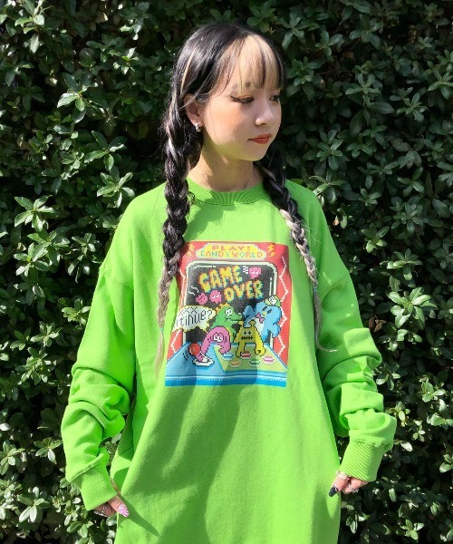 Candy Stripper（キャンディストリッパー）の「GAME OVER SWEAT ワンピース（ワンピース・レディース・オレンジ/グリーン/ブラック/オフホワイト・2）」の10枚目の写真
