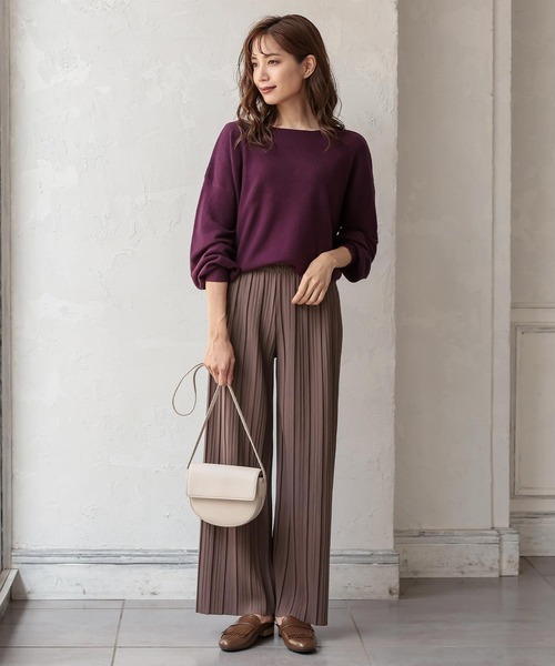 KOBE LETTUCE（コウベレタス）の「プリーツワイドパンツ（その他パンツ・レディース・ブルー/オリーブ/モカ/ホワイト系その他/ブラック/グレイッシュベージュ/オレンジ系その他/イエロー・FREE）」の17枚目の写真