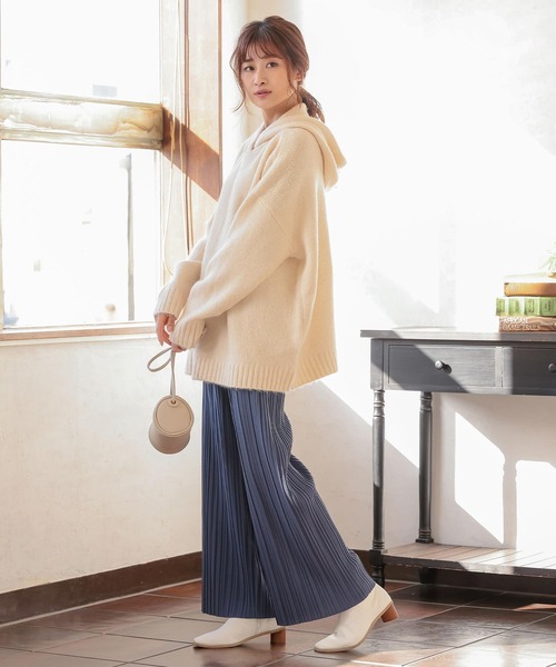 KOBE LETTUCE（コウベレタス）の「プリーツワイドパンツ（その他パンツ・レディース・ブルー/オリーブ/モカ/ホワイト系その他/ブラック/グレイッシュベージュ/オレンジ系その他/イエロー・FREE）」の18枚目の写真