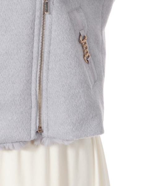 axes femme(アクシーズファム)の「ライダース風ショートコート(ピーコート・レディース・ネイビー/グレー/ベージュ・MEDIUM)」の17枚目の写真