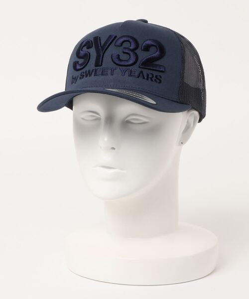 SY32 by SWEET YEARS（エスワイサーティトゥバイスィートイヤーズ）の「SY32 by SWEET YEARS/ロゴ刺繍メッシュキャップ（キャップ・メンズ・ブラック/ネイビー/ブラック系その他/ホワイト/チャコールグレー×ブラック/カモフラージュ/ホワイト系その他・FREE）」の6枚目の写真