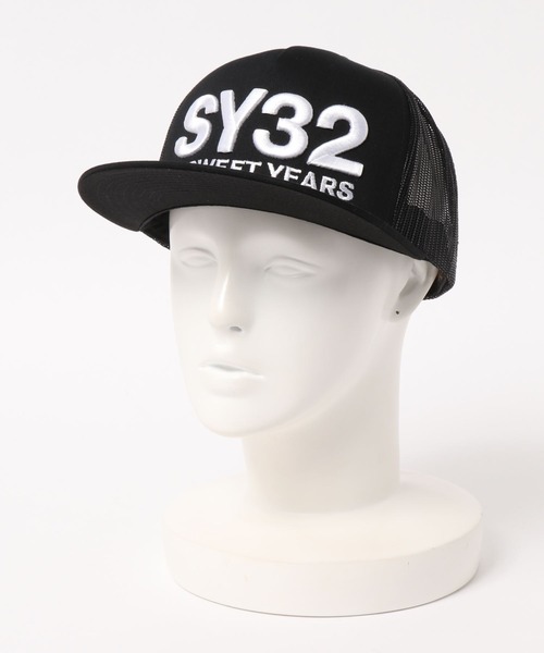 SY32 by SWEET YEARS（エスワイサーティトゥバイスィートイヤーズ）の「SY32 by SWEET YEARS/ロゴ刺繍メッシュキャップ（キャップ・メンズ・ブラック/ネイビー/ブラック系その他/ホワイト/チャコールグレー×ブラック/カモフラージュ/ホワイト系その他・FREE）」の8枚目の写真