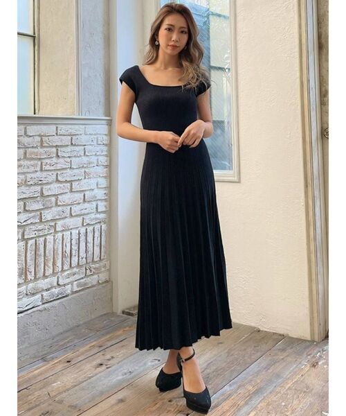 RESEXXY（リゼクシー）の「リブフレアニットワンピース【セットアップ着用可能】（ワンピース・レディース・ホワイト/ブラック/モカ・FREE）」の12枚目の写真