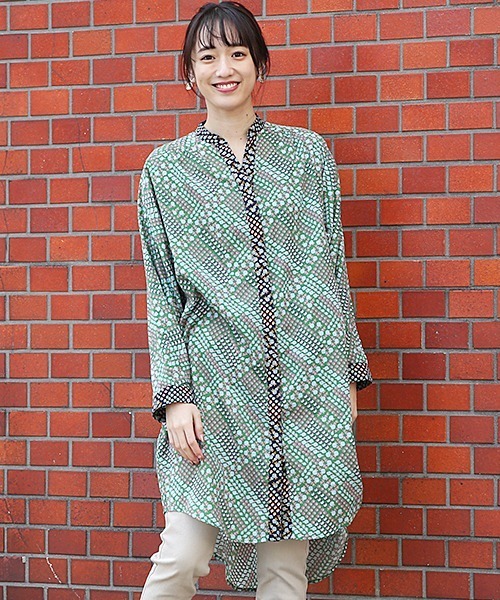 チチカカ チチカカ のファッション ドルマンシャツワンピース シャツワンピース