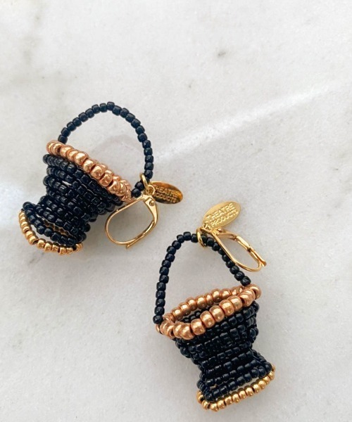 THEATRE PRODUCTS（シアタープロダクツ）の「BEADS BASKET PIERCE / THEATRE PRODUCTS（ピアス（両耳用）・レディース・ブラック/パープル/レッド/シルバー/ゴールド・FREE）」の2枚目の写真