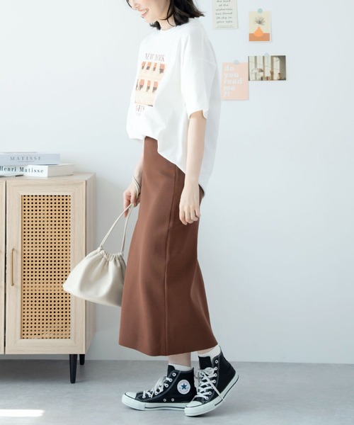 Futier land(フューティアランド)の「とにかくラクで伸びる!スーパーストレッチナロースカート / ロングスカート(スカート・レディース・ブラック/ブラウン/マスタード/パープル/グレイッシュベージュ/ネイビー/グリーン/ブルー/オレンジ/グリーン系その他/アイボリー/オレンジ系その他/ブラウン系その他・MEDIUM/LARGE/X-LARGE)」の20枚目の写真