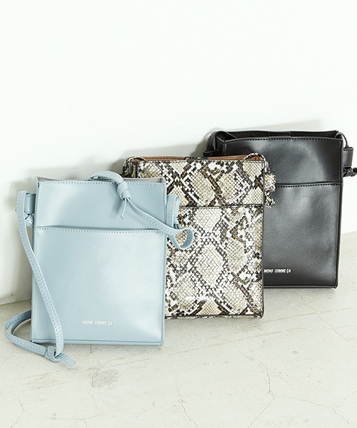 MONO　COMME CA（モノコムサ）の「スクエア ミニポシェット（ショルダーバッグ・レディース・ブラック/サックスブルー/パイソン・FREE）」の13枚目の写真