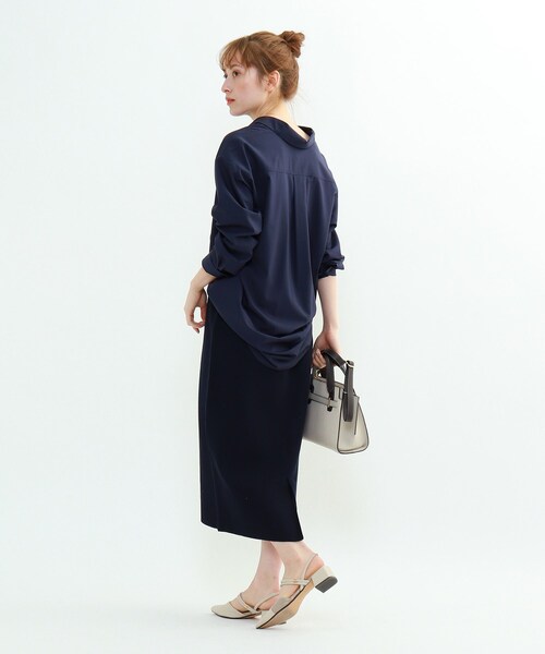 INDIVI（インディヴィ）の「「S」プレミアブロードシャツ（シャツ/ブラウス・レディース・ホワイト系/サックスブルー/ネイビー・03/05）」の21枚目の写真