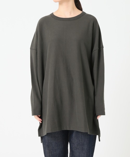 SLOBE IENA(スローブイエナ)の「ドライ裏毛BIGプルオーバー【手洗い可能】◆(Tシャツ/カットソー・レディース・グレー/グレー系その他/サックスブルー・FREE)」の14枚目の写真