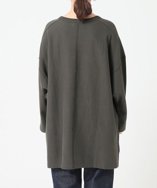 SLOBE IENA(スローブイエナ)の「ドライ裏毛BIGプルオーバー【手洗い可能】◆(Tシャツ/カットソー・レディース・グレー/グレー系その他/サックスブルー・FREE)」の9枚目の写真