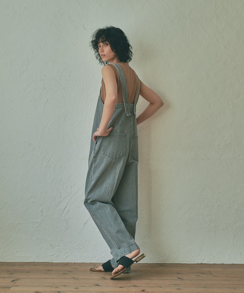 MARIE MILLER（マリー ミラー）の「Marie Miller DENIM OVERALLS (マリーミラー デニムオーバーオール)(2colors)(Women's)(MM029)（サロペット/オーバーオール・レディース・ライトグレー/インディゴブルー・S/M）」の6枚目の写真