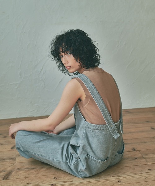 MARIE MILLER（マリー ミラー）の「Marie Miller DENIM OVERALLS (マリーミラー デニムオーバーオール)(2colors)(Women's)(MM029)（サロペット/オーバーオール・レディース・ライトグレー/インディゴブルー・S/M）」の7枚目の写真