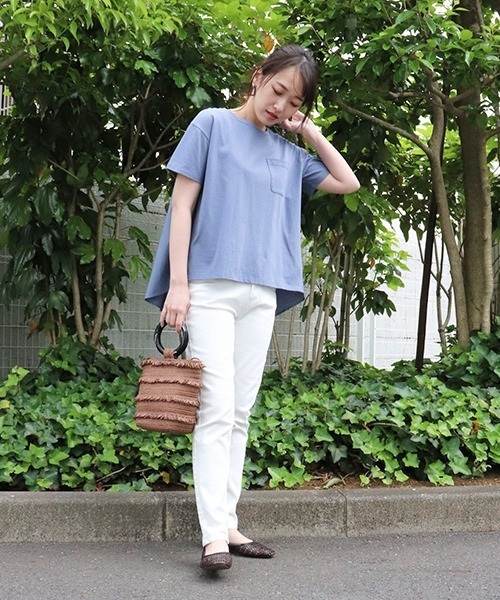 MONO　COMME CA（モノコムサ）の「べっ甲調ハンドル フリンジ かごバッグ（かごバッグ・レディース・ブラウン/ベージュ・FREE）」の21枚目の写真