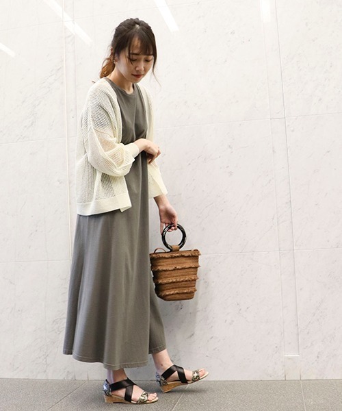 MONO　COMME CA（モノコムサ）の「べっ甲調ハンドル フリンジ かごバッグ（かごバッグ・レディース・ブラウン/ベージュ・FREE）」の22枚目の写真