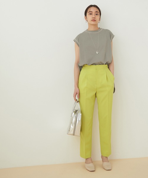 ADAM ET ROPE'（アダムエロペ）の「【WEB限定】フレアフレンチスリーブTEE（Tシャツ/カットソー・レディース・ブラック/ホワイト/グリーン系その他2/クリーム・FREE）」の11枚目の写真