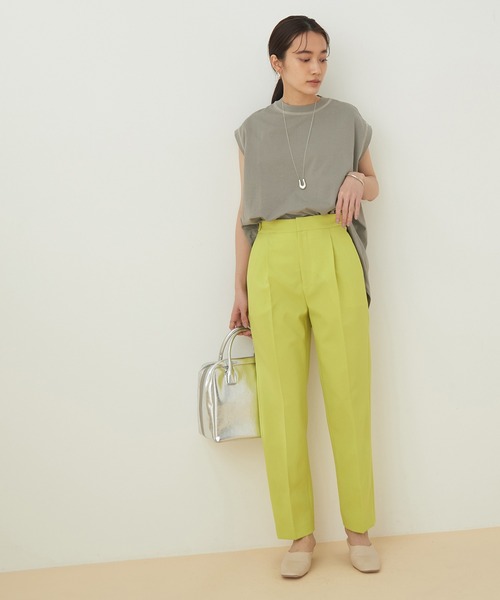 ADAM ET ROPE'（アダムエロペ）の「【WEB限定】フレアフレンチスリーブTEE（Tシャツ/カットソー・レディース・ブラック/ホワイト/グリーン系その他2/クリーム・FREE）」の20枚目の写真