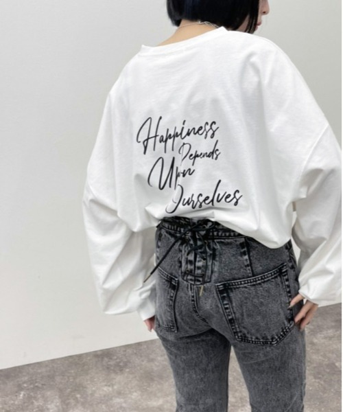 apres jour mignon（アプレジュールミニョン）の「アソートスリットロンＴ３【ZOZOTOWN限定アイテム】（Tシャツ/カットソー・レディース・ダークブルー/ブラック系その他2/オフホワイト/ブラック系その他/ホワイト系その他3/ホワイト系その他2/ホワイト系その他/アイボリー/ブルー系その他/ブラック/パープル・フリー/X-LARGE）」の3枚目の写真