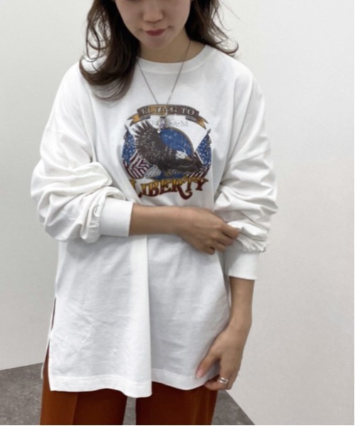 apres jour mignon（アプレジュールミニョン）の「アソートスリットロンＴ３【ZOZOTOWN限定アイテム】（Tシャツ/カットソー・レディース・ダークブルー/ブラック系その他2/オフホワイト/ブラック系その他/ホワイト系その他3/ホワイト系その他2/ホワイト系その他/アイボリー/ブルー系その他/ブラック/パープル・フリー/X-LARGE）」の2枚目の写真