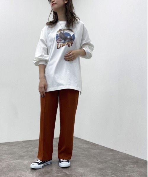 apres jour mignon（アプレジュールミニョン）の「アソートスリットロンＴ３【ZOZOTOWN限定アイテム】（Tシャツ/カットソー・レディース・ダークブルー/ブラック系その他2/オフホワイト/ブラック系その他/ホワイト系その他3/ホワイト系その他2/ホワイト系その他/アイボリー/ブルー系その他/ブラック/パープル・フリー/X-LARGE）」の13枚目の写真