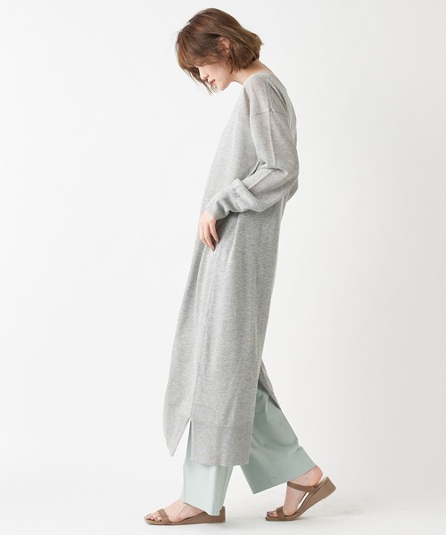 RIVE DROITE（リヴドロワ）の「リネン混センタープレスワイドパンツ（その他パンツ・レディース・ミント/パープル・FREE）」の14枚目の写真