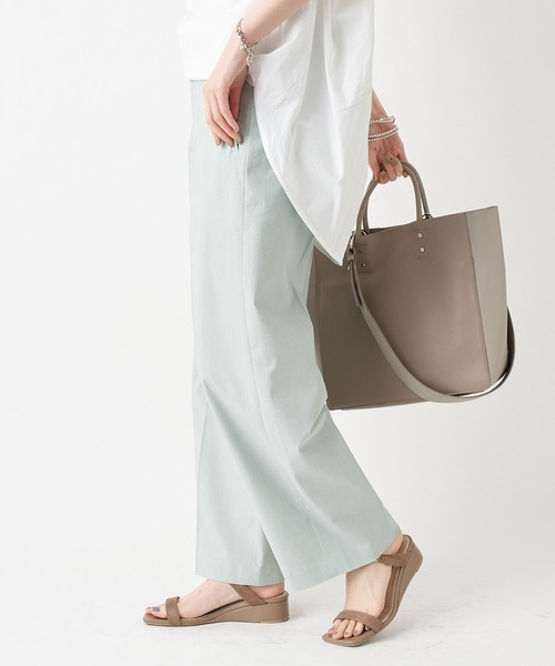 RIVE DROITE（リヴドロワ）の「リネン混センタープレスワイドパンツ（その他パンツ・レディース・ミント/パープル・FREE）」の6枚目の写真
