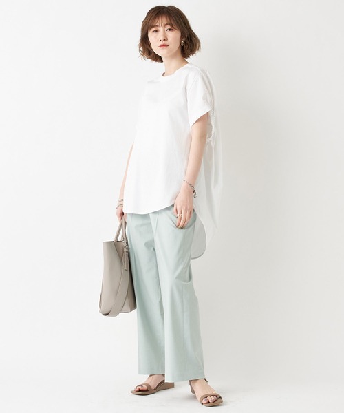 RIVE DROITE（リヴドロワ）の「リネン混センタープレスワイドパンツ（その他パンツ・レディース・ミント/パープル・FREE）」の8枚目の写真