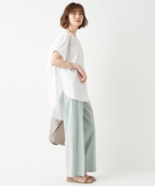 RIVE DROITE（リヴドロワ）の「リネン混センタープレスワイドパンツ（その他パンツ・レディース・ミント/パープル・FREE）」の9枚目の写真