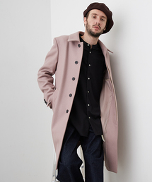 ブランド古着 メンズのステンカラーコート ピンク 桃色系 古着通販 Zozoused