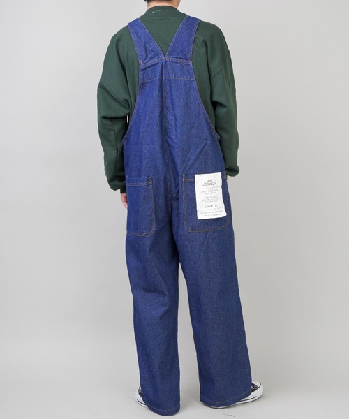 SPINNS（スピンズ）の「【ゆったりシルエット】デニムオーバーオール（サロペット/オーバーオール・メンズ・ネイビー/ブルー・M/L）」の8枚目の写真